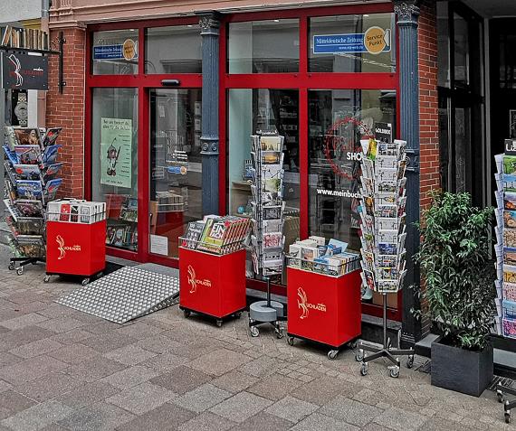 Eingang zum Buchladen in der Schalaunischen Straße